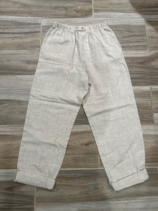 Vtg 90s Jaclyn Smith Tan Linen Pants