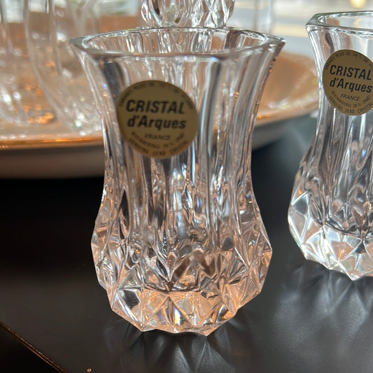 French Crystal Bud Vases