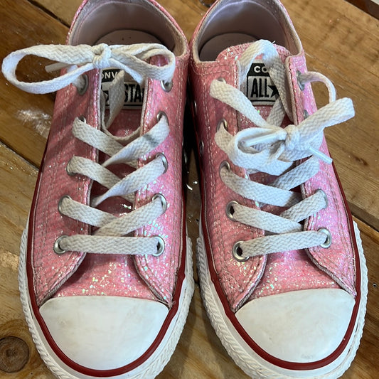 Pink Sparkle Converse All Star Shoes Sz.13 Youth