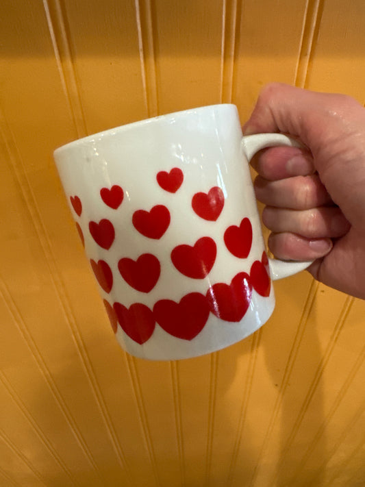 Vintage 70s Hearts Mug