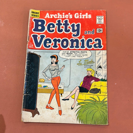 Archie's Girls Betty And Veronica #108 1964- Stretch pants cover