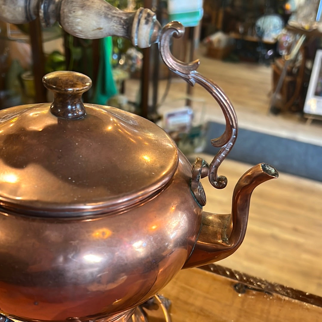 Vtg Copper Kettle w/stand