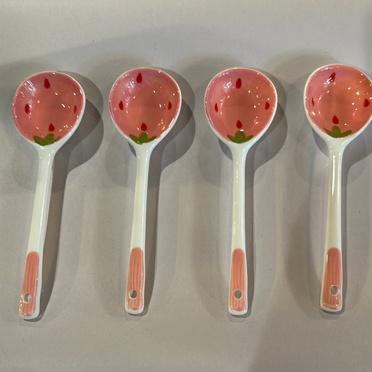 Ceramic Strawberry Spoon