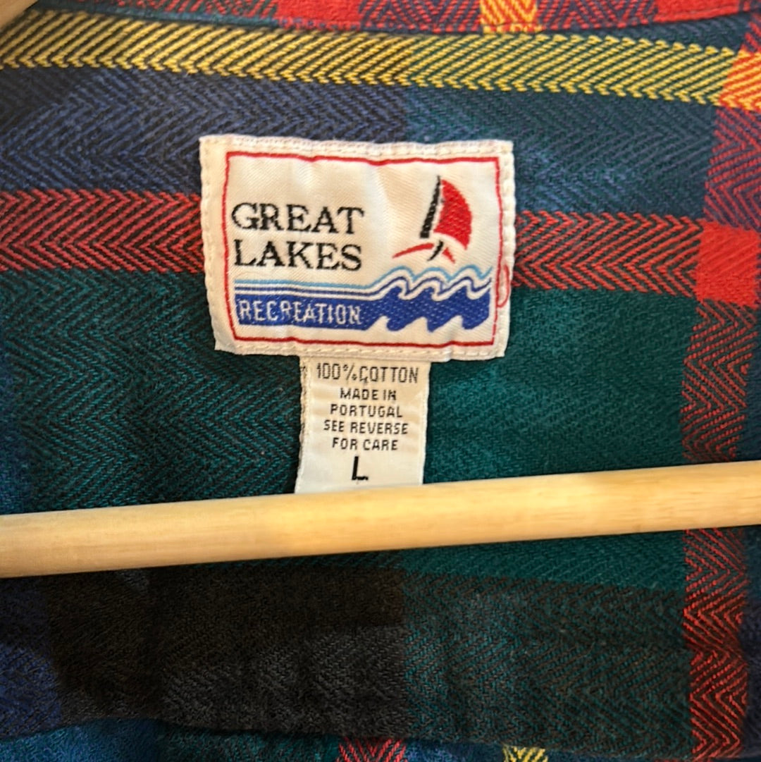 Vtg Great Lakes Recreation Flannel