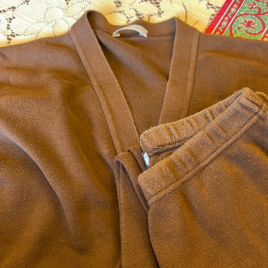 Vtg Joan Vass Comfort Suit Brown