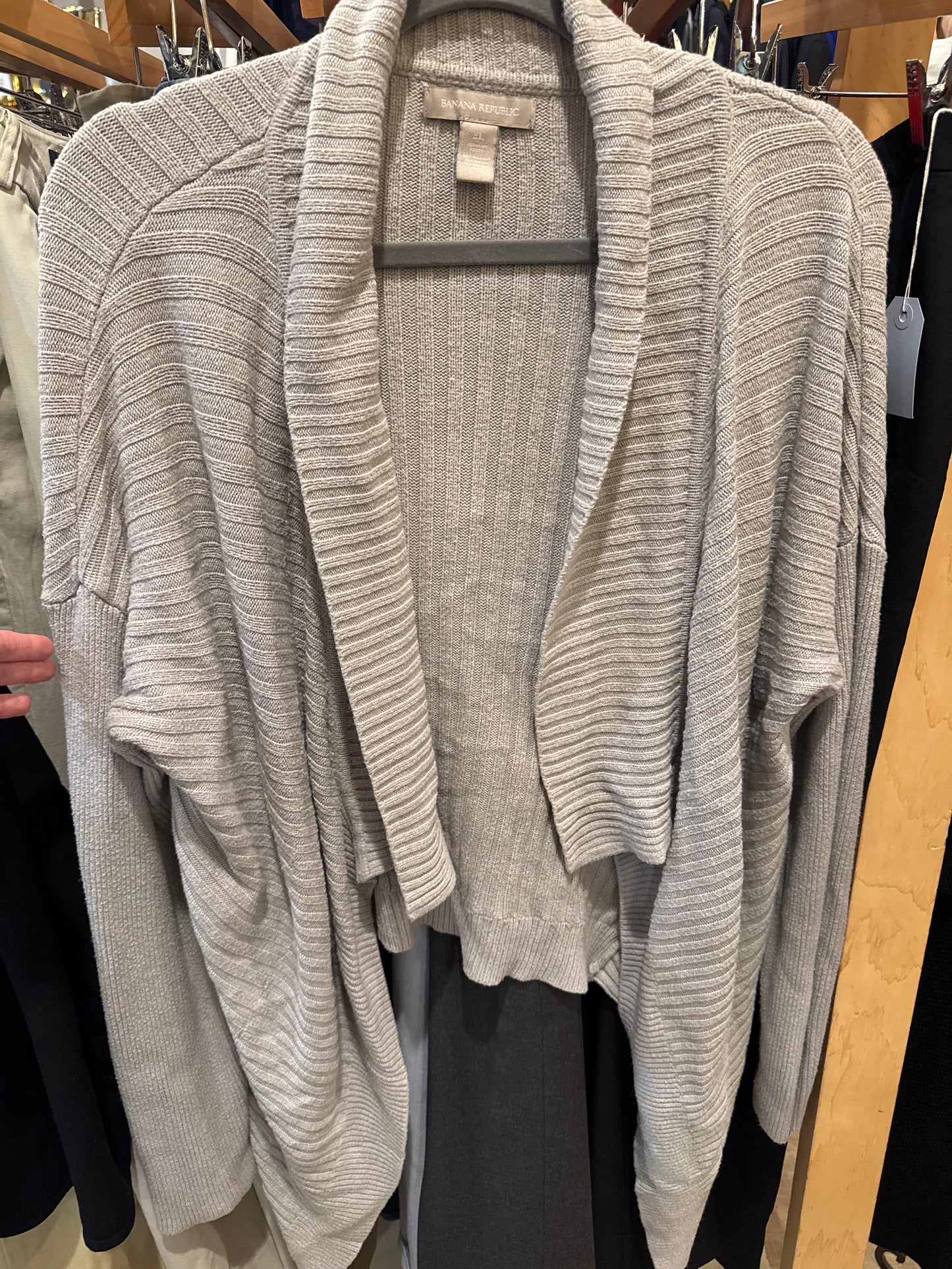 Banana Republic Light Gray Cardigan