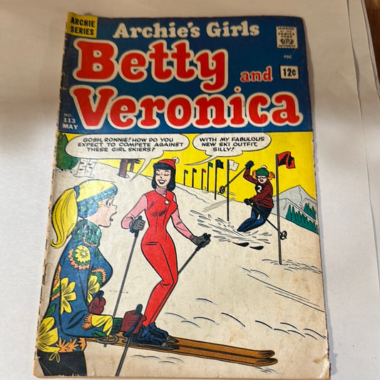 Betty and Veronica #113 May 1965 Silver Age Comic Skiing Cover