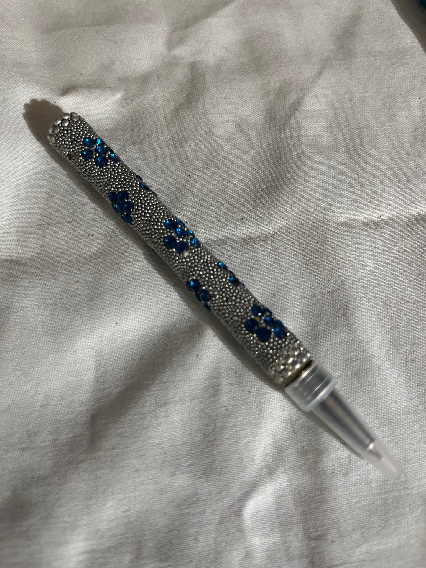 Blue flower fancy pen