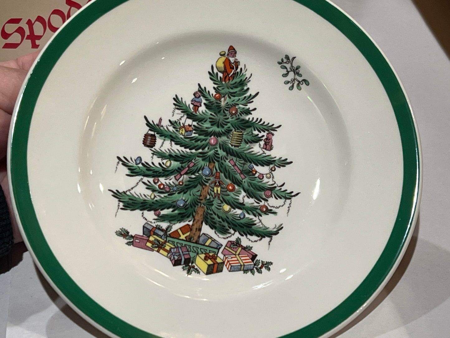 Vtg Spode Christmas Tree Party Plate