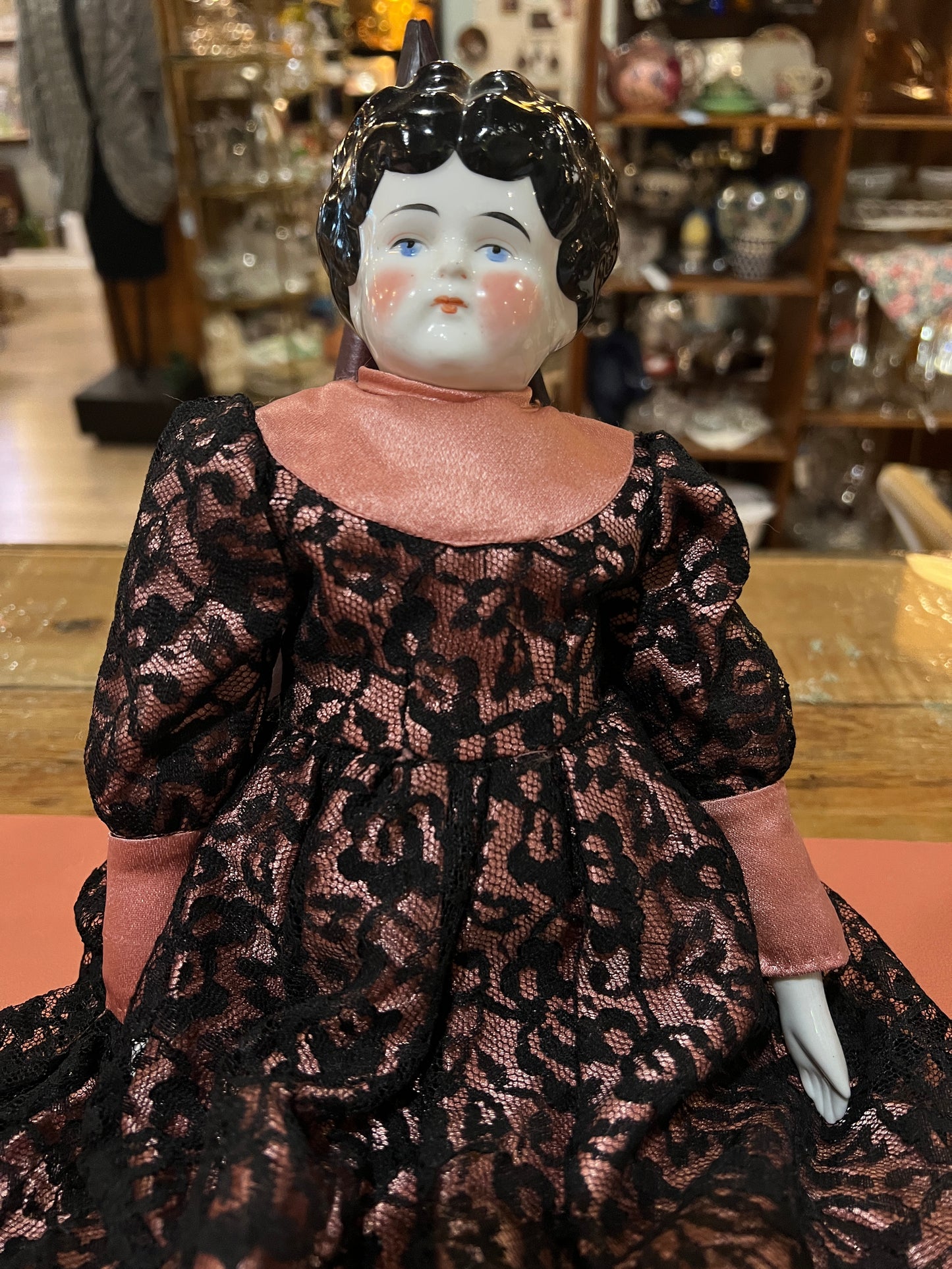 Vtg Large Porcelain Doll