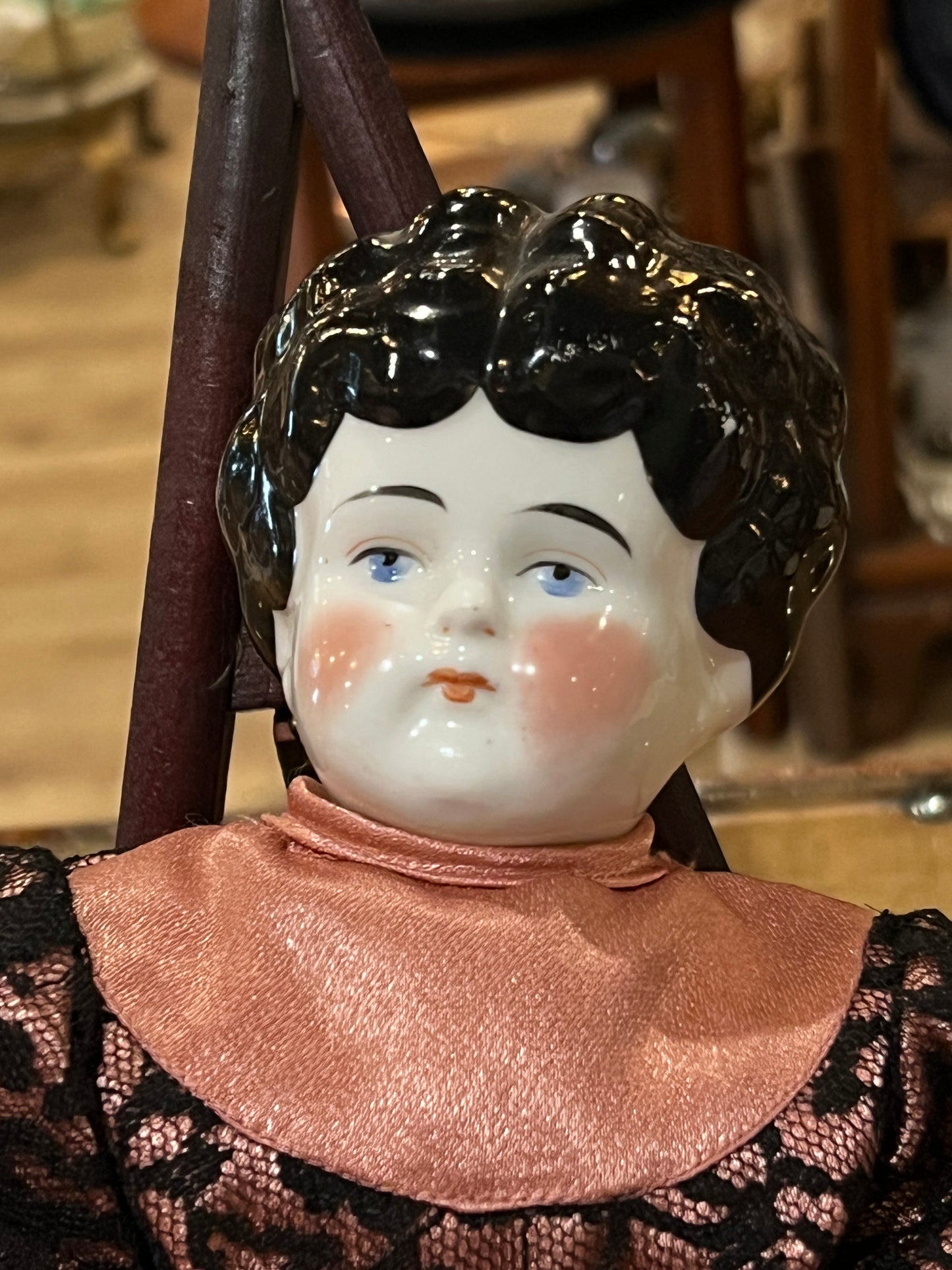 Vtg Large Porcelain Doll