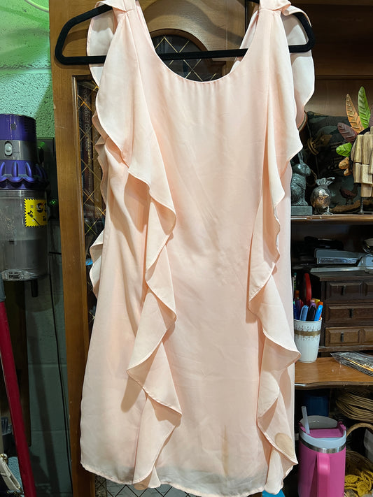 Lulus Soft Pink Ruffled Dress