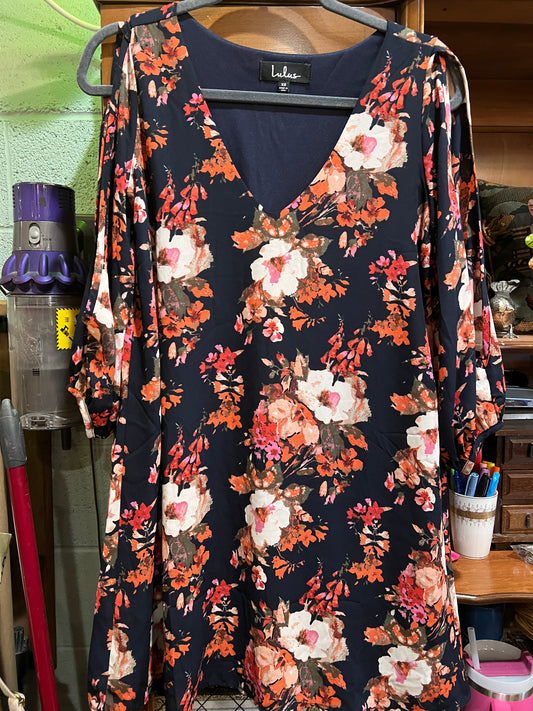 Lulus Floral Open Arm Dress