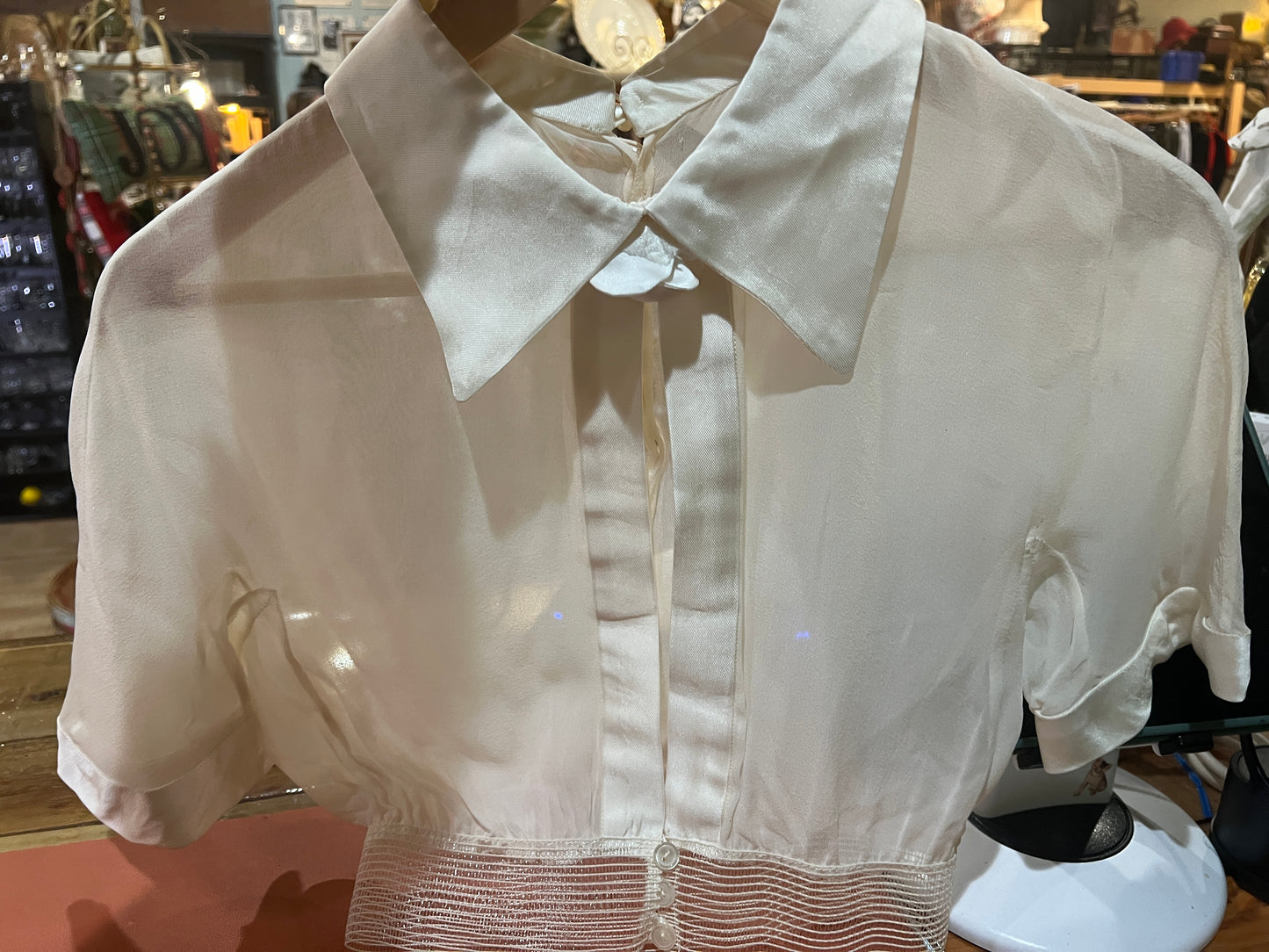 Vtg 90’s Sheer Cream top