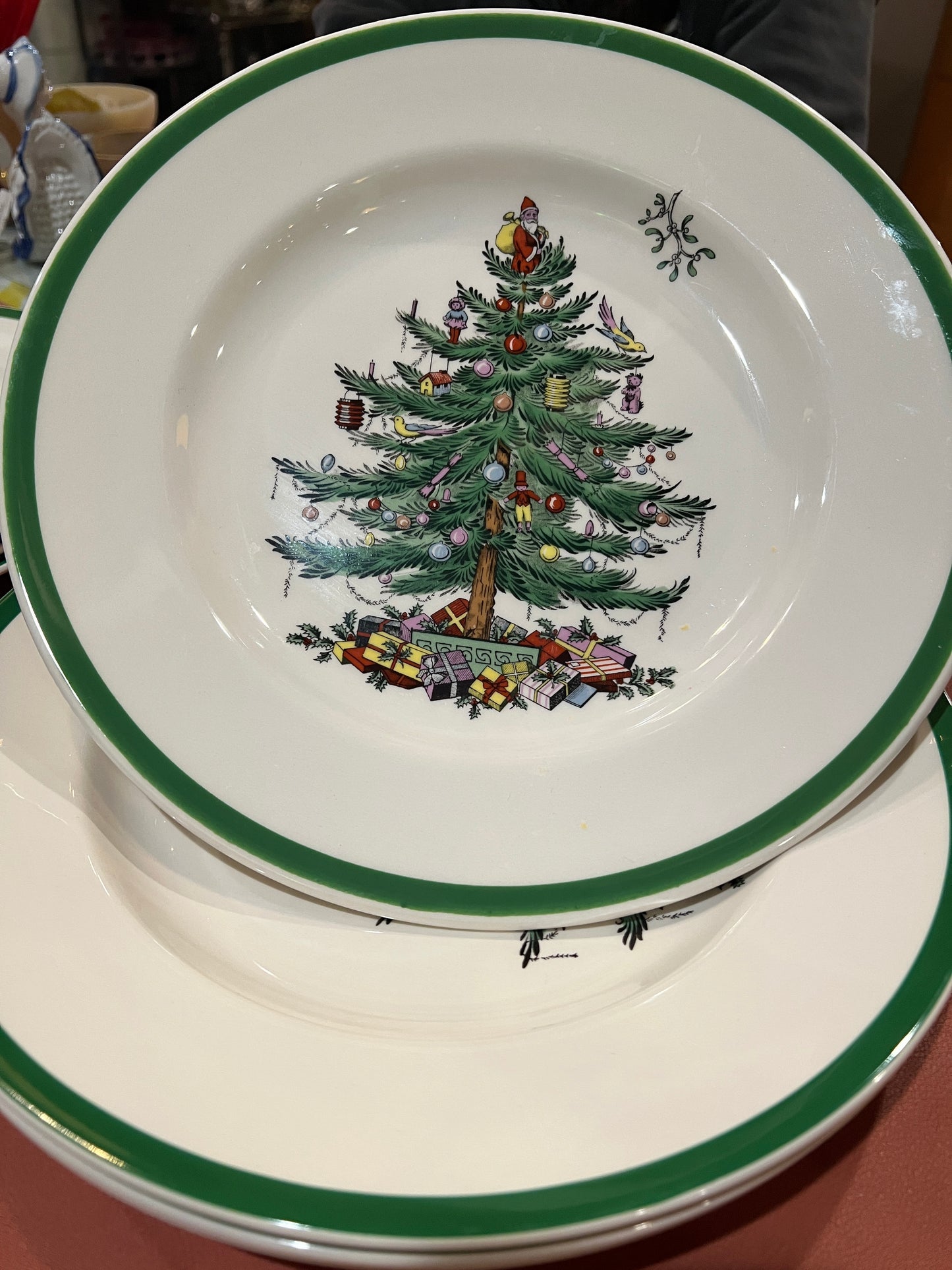 Vtg Spode Christmas Tree Dinner Plate (1)