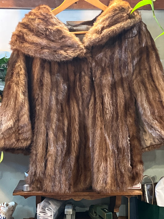 Mink Fur Cape Coat