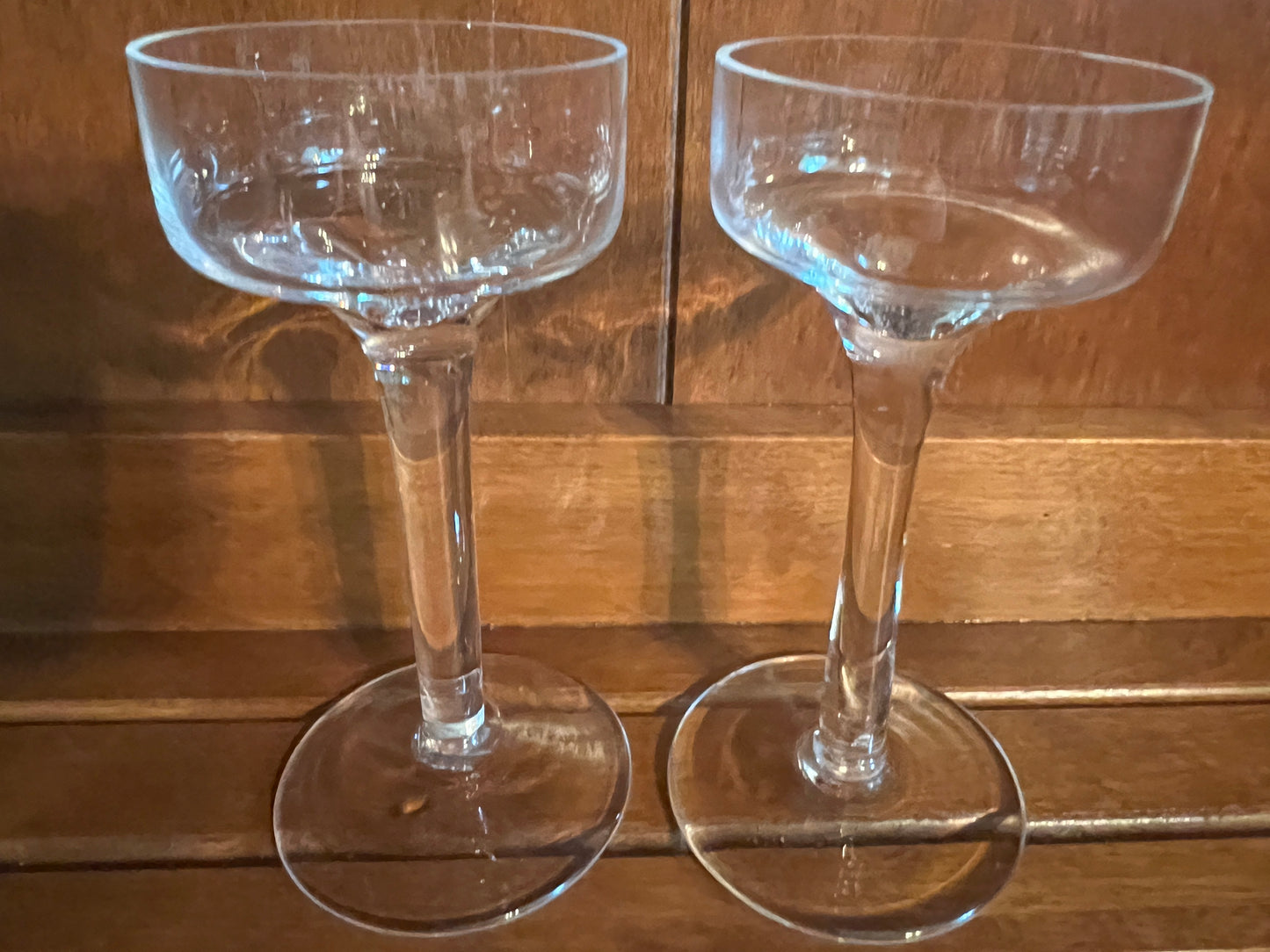 Pair of Glass Coupe glasses