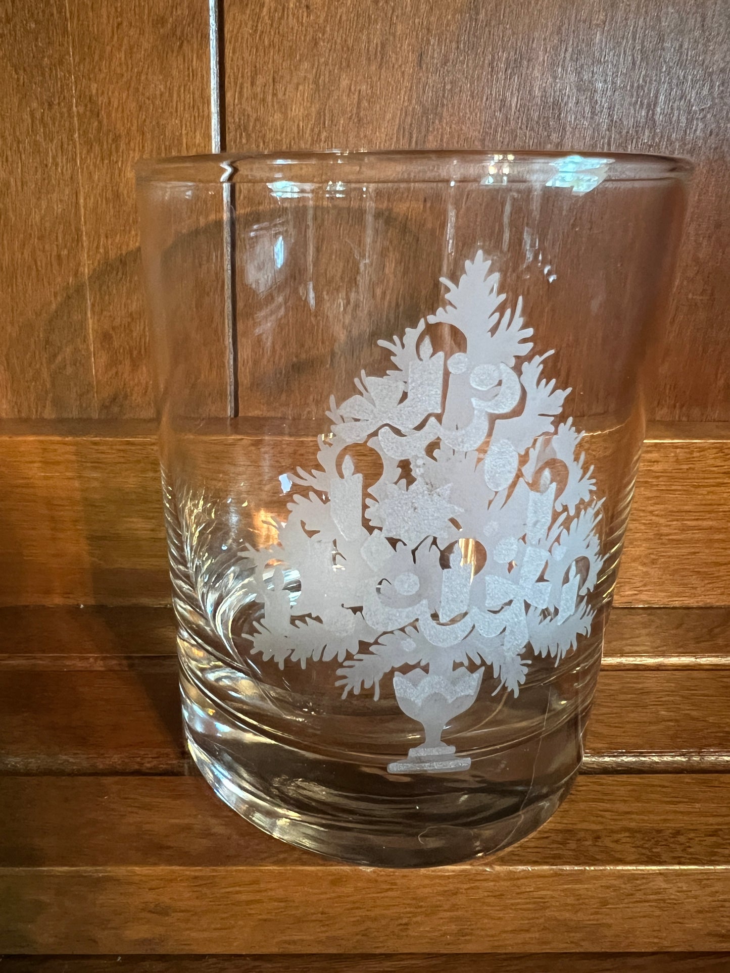 Neiman Marcus Etched Christmas Tree Tumblers (7)
