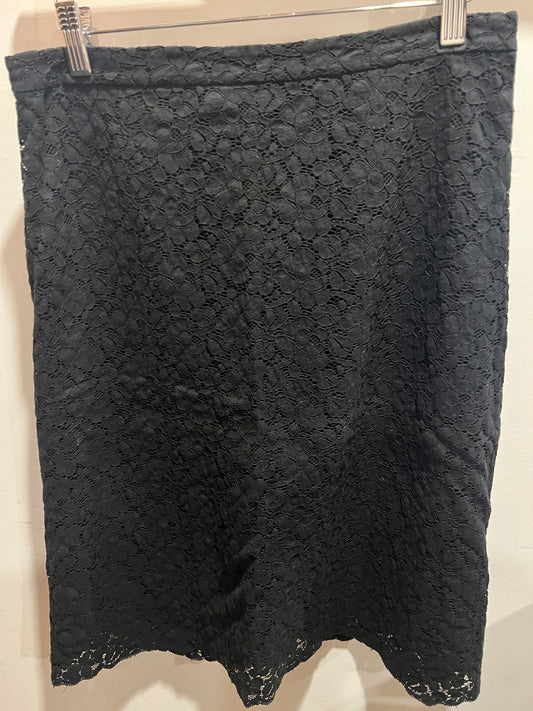Banana Republic Lace Black Pencil Skirt (8)