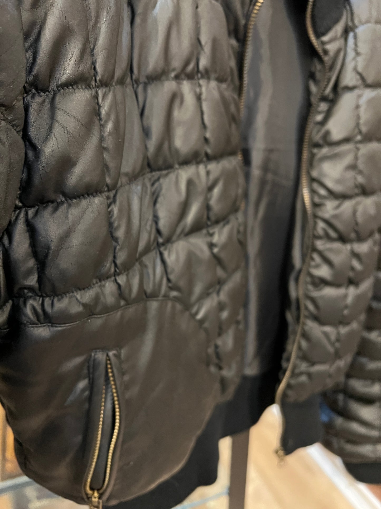 Quilted Black Cropped Jacket
