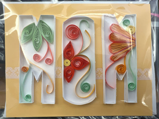 Handmade Paper Quilled Card