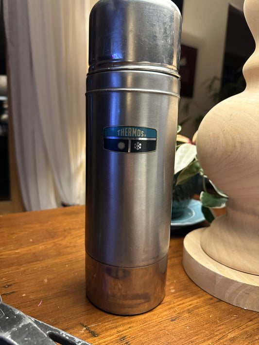 Vtg Stainless Steel Thermos 1qt.