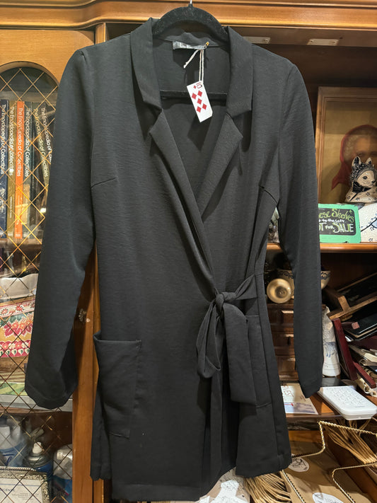 Lulu’s Pocketed Black Wrap Jacket