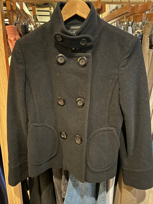 Vtg Marvin Richards Black Pea Coat