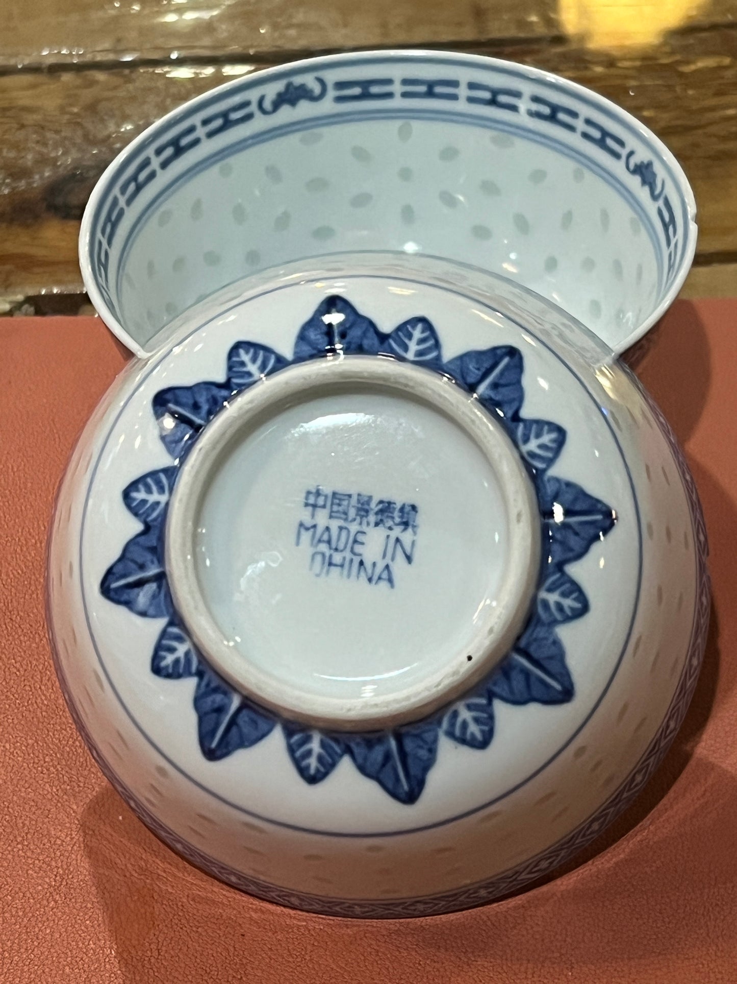 Pair of Blue Chinese Soup Bowls