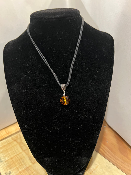 Orange Pendant Choker Necklace