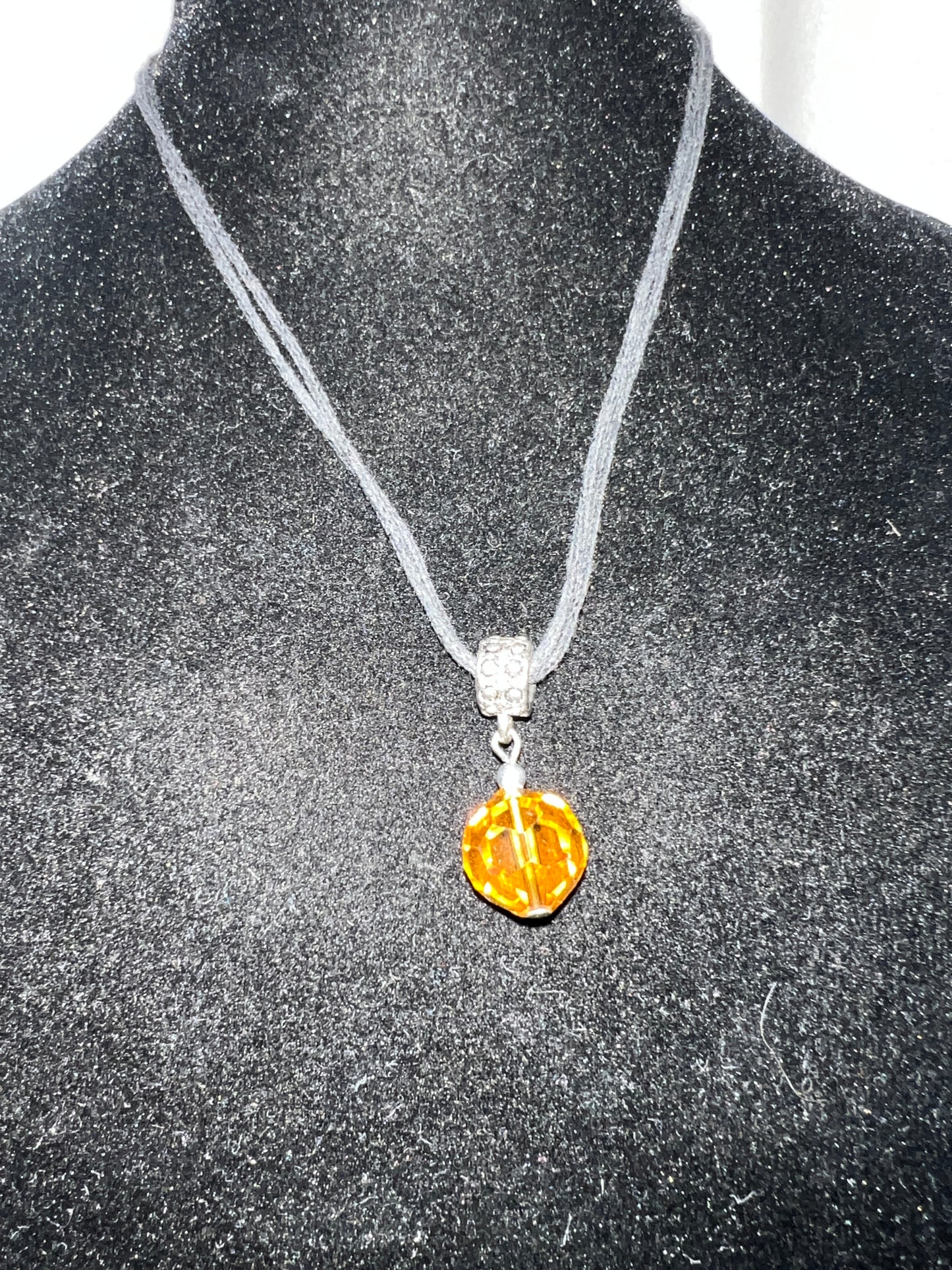 Orange Pendant Choker Necklace