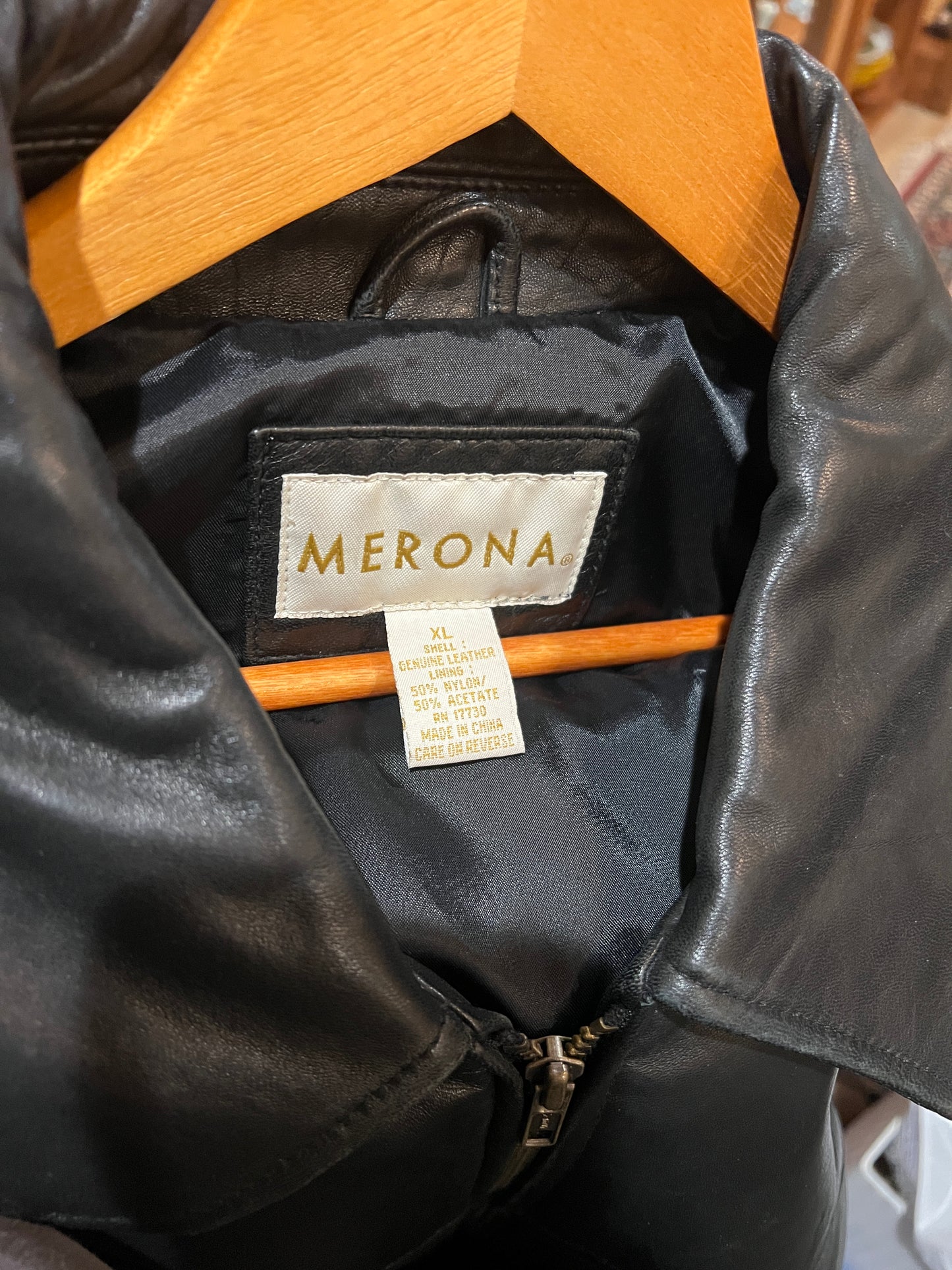 Vtg Merona Men’s Leather Jacket (XL)