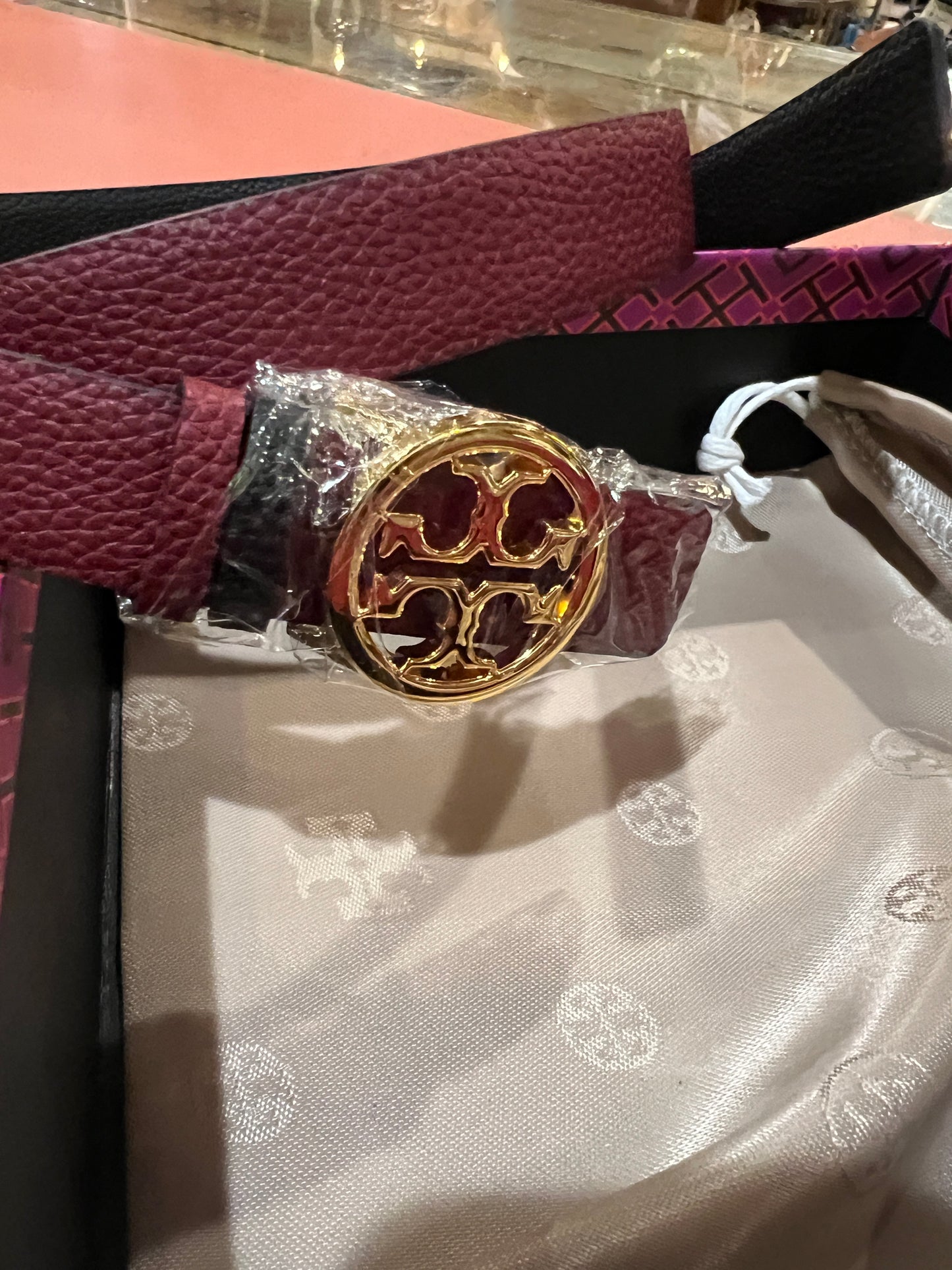 NEW Tory Burch Double T Belt w/box & bag