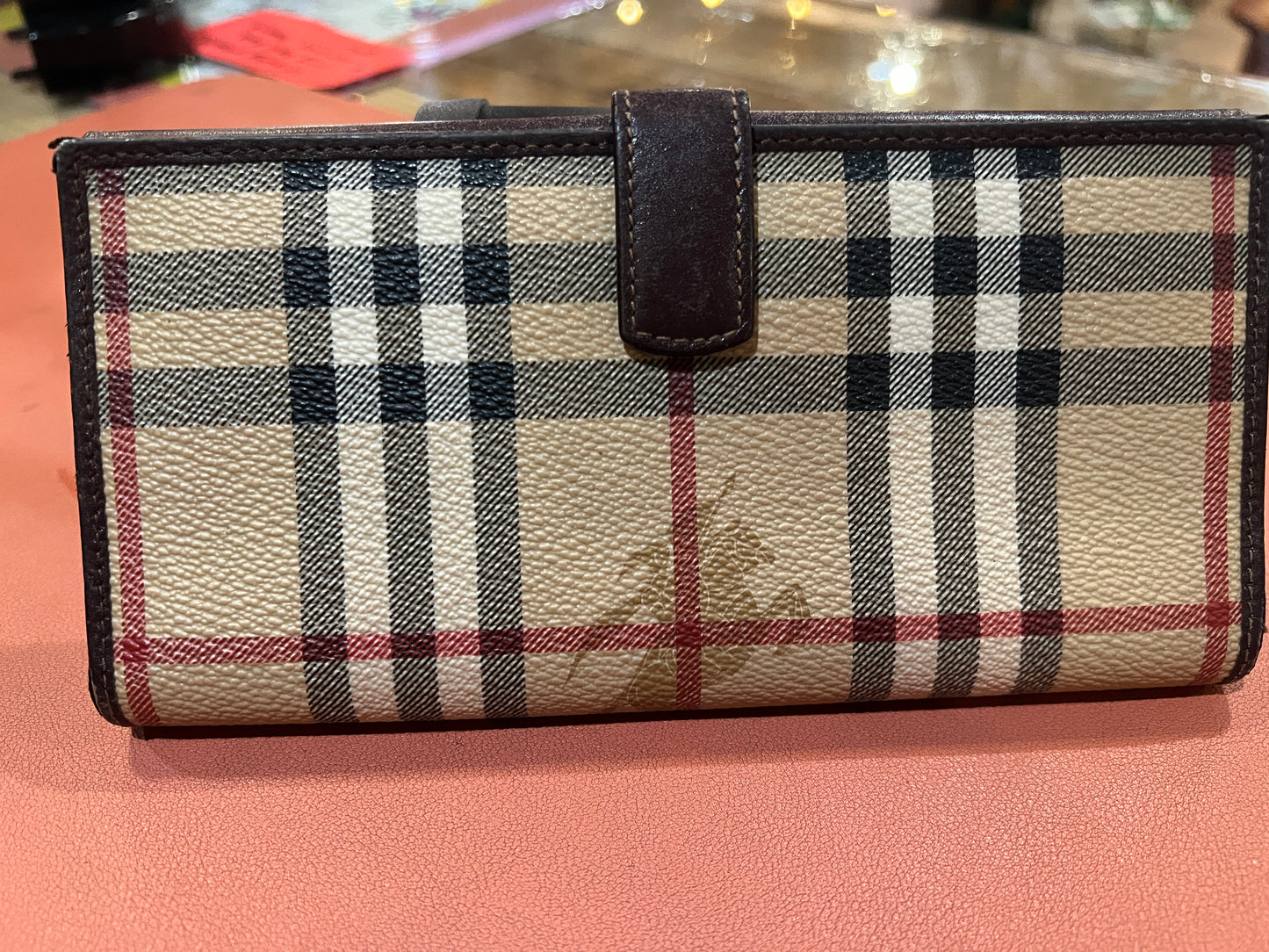 Burberry Canvas Leather Wallet - Authentic