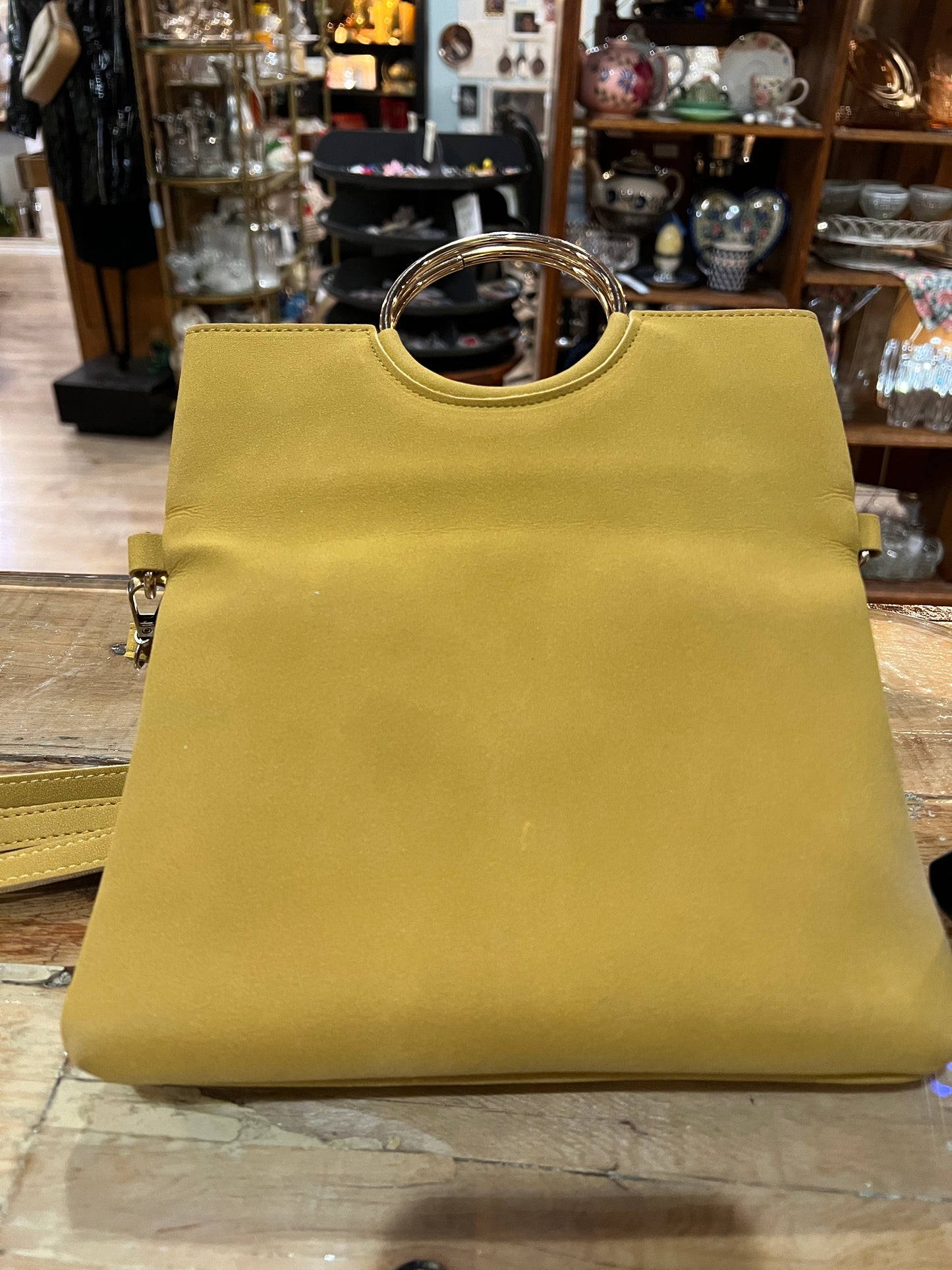 Suede Classic Mustard Purse w/wallet