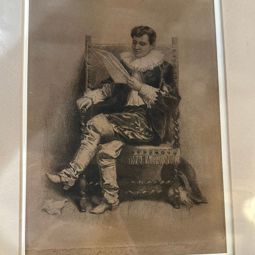 Antique Drawing in Frame