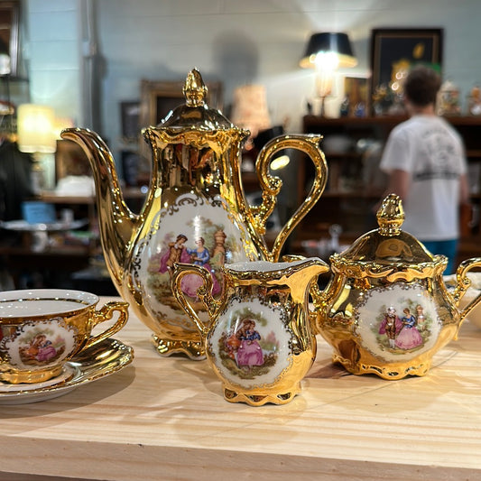 Bavarian 24K Gold Fragonard Tea Set