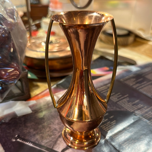 MCM Vtg Copper & Brass Vase