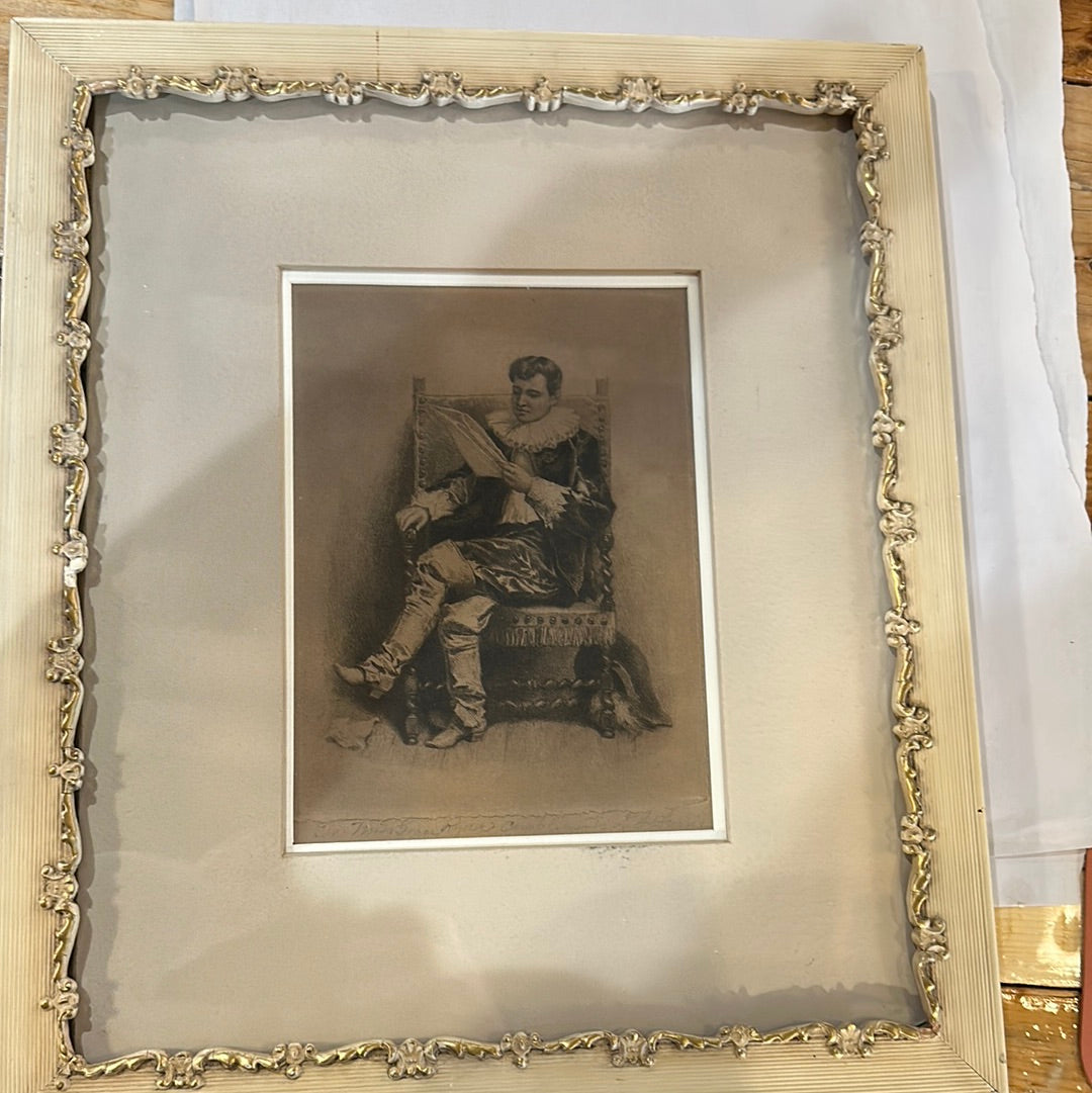Antique Drawing in Frame