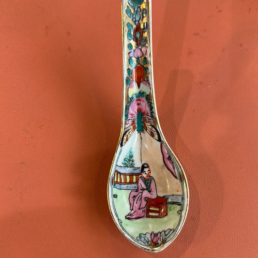 Vtg Japanese Porcelain Ware Hand Painted Spoon