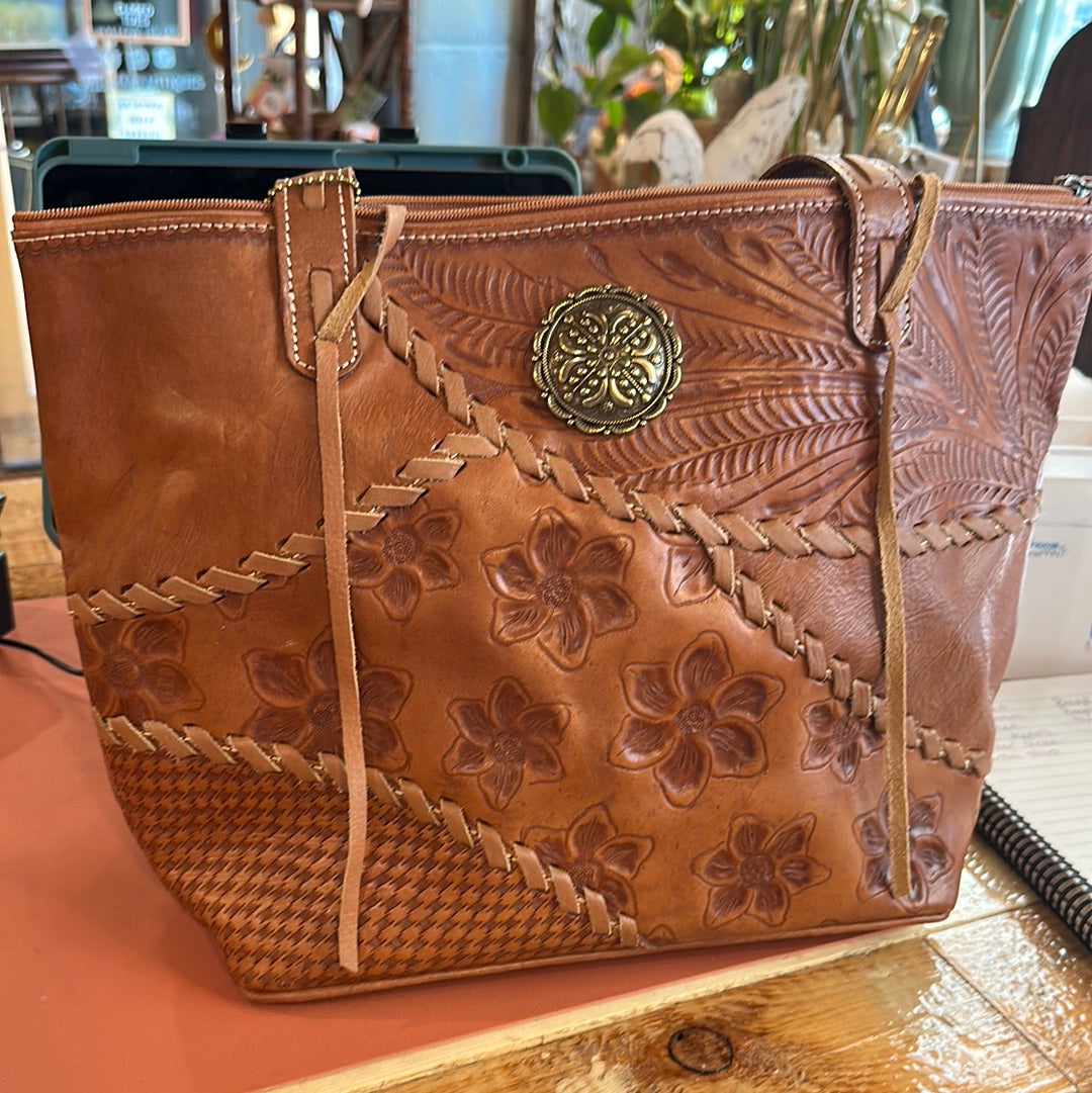 American West Genuine Leather Handbag