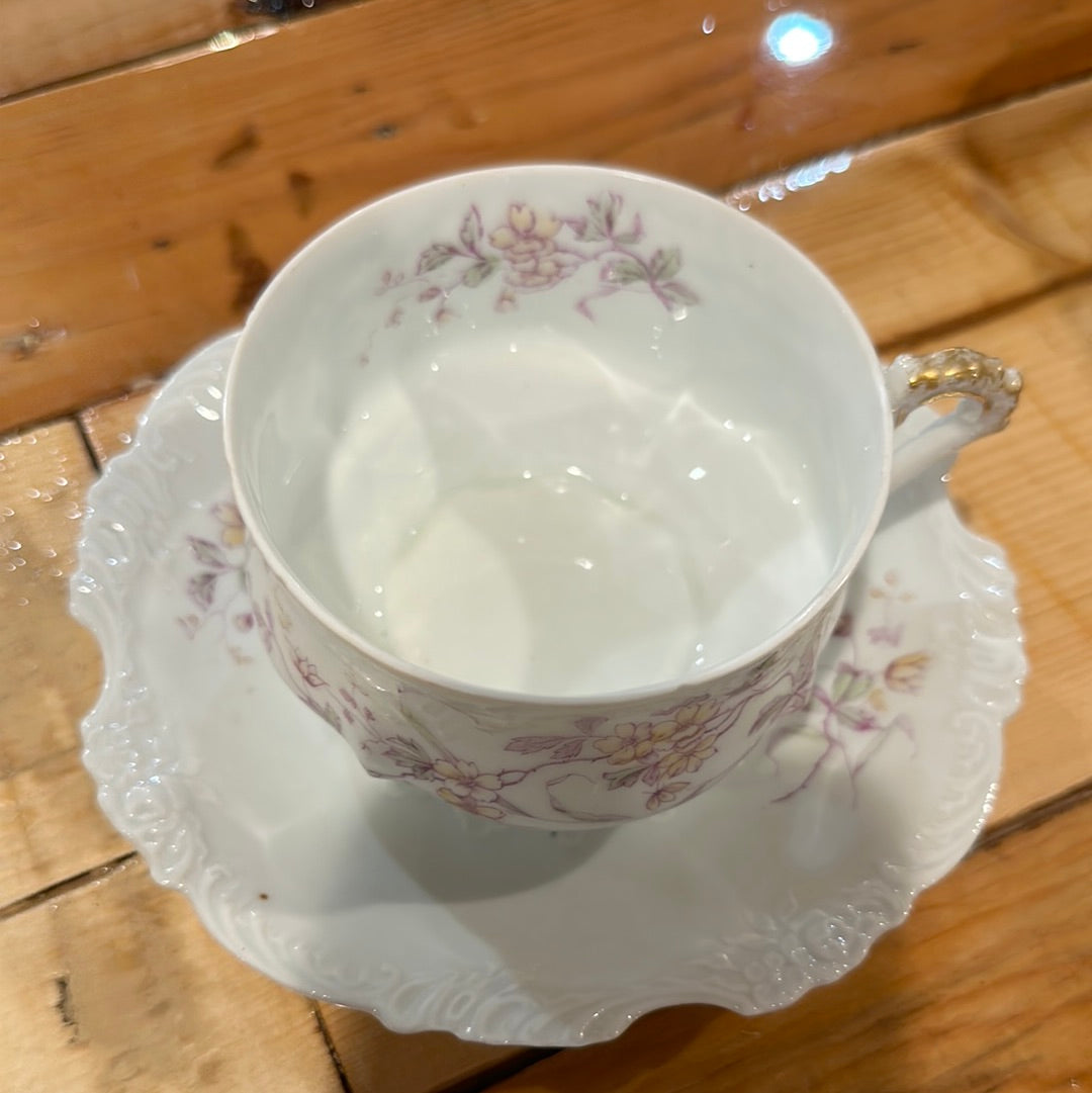 Antique Herman Eglantine Teacup w/saucer