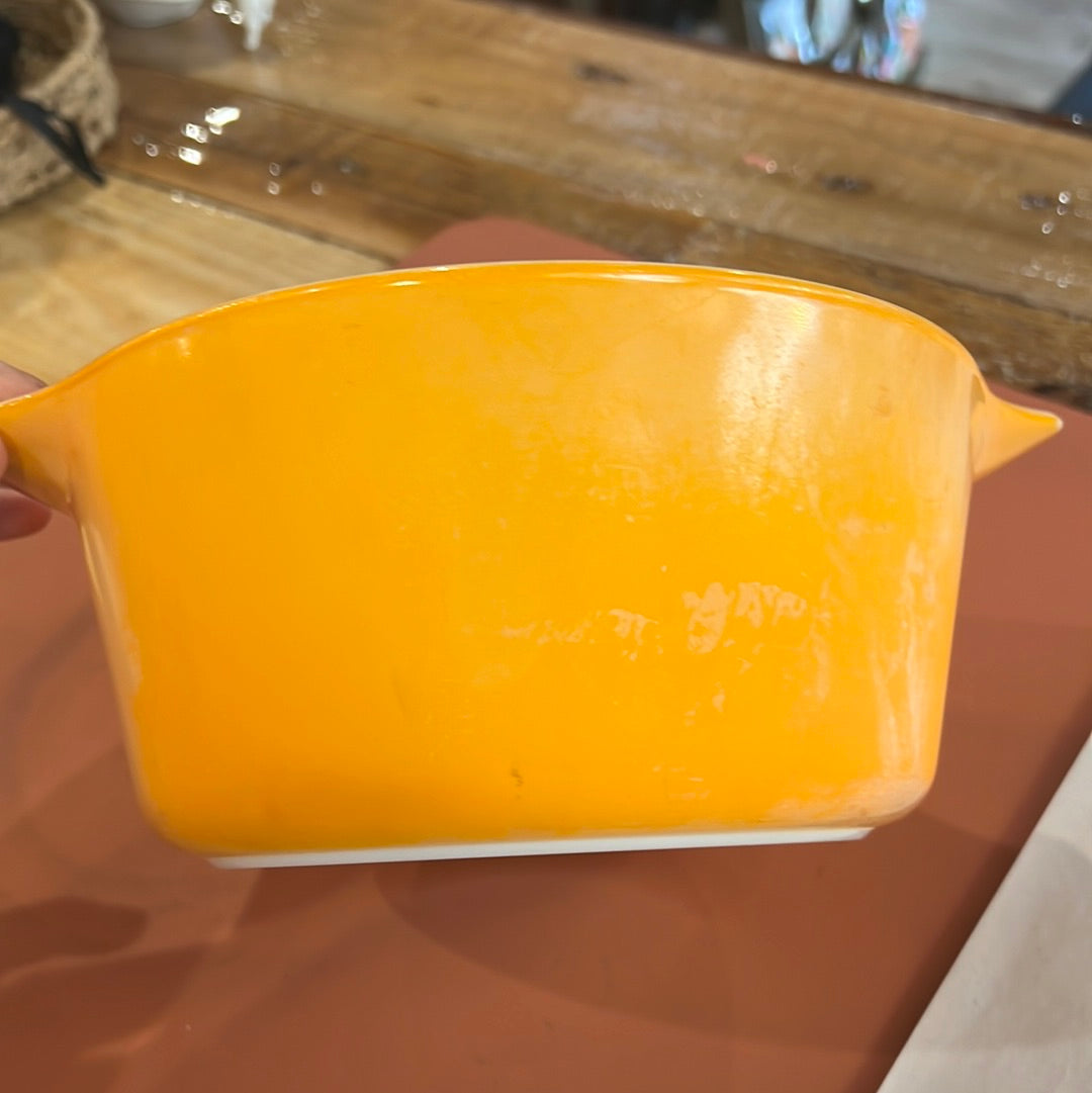 Vtg Pyrex Orange Casserole Dish 1.5 Quart