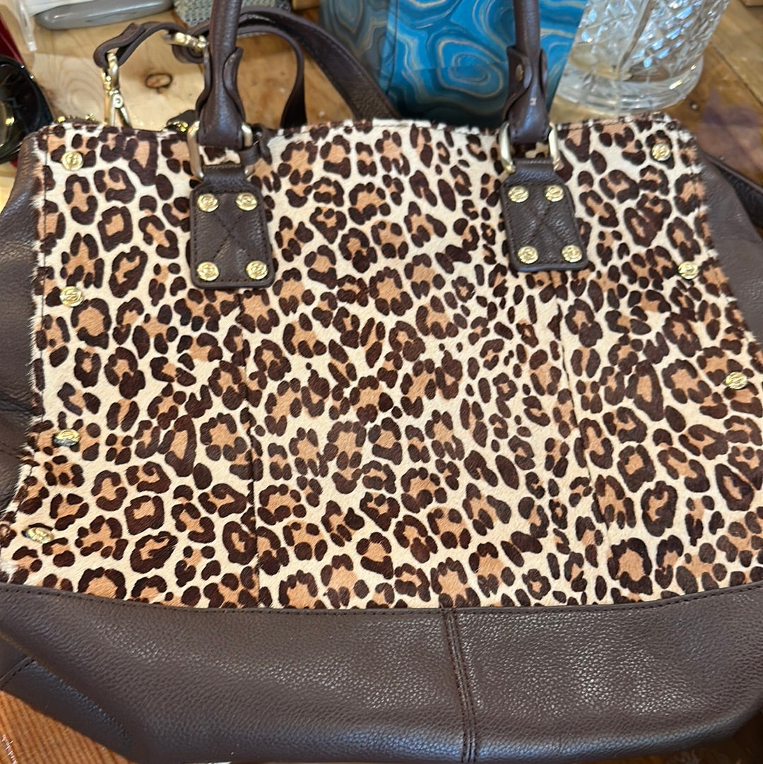 Steve madden leopard online tote bag