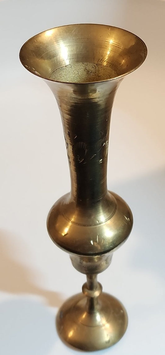 70s 8 inch Brass Vase