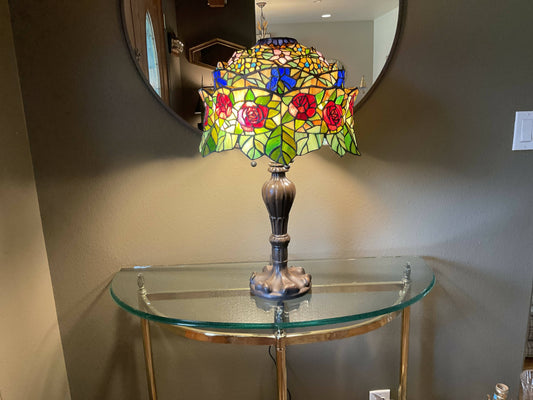 Stained Glass Tiffany Style 3-Way Lamp