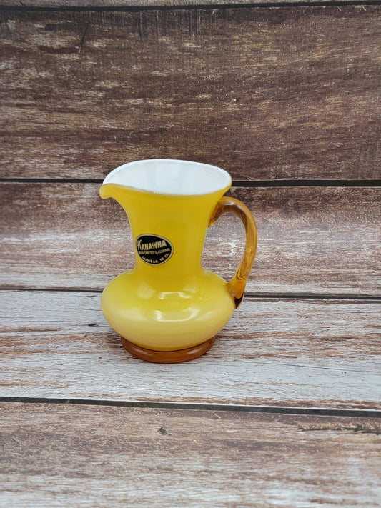 Vintage Kanawha mini pitcher - yellow