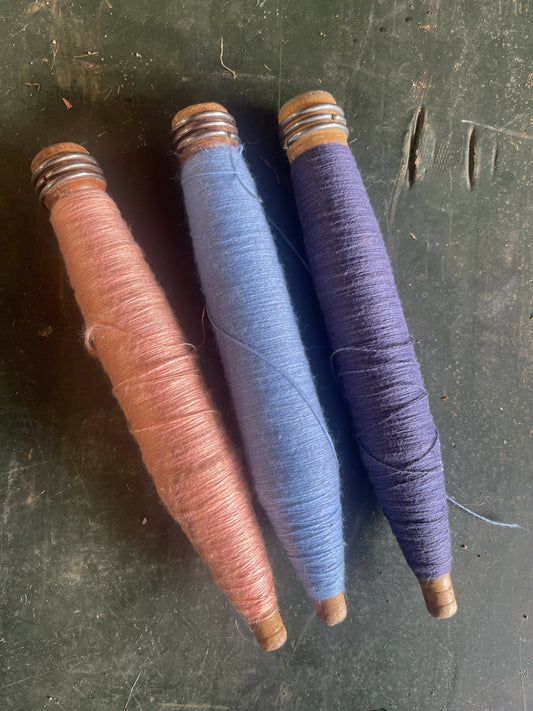 Vintage Spools w/ yarn
