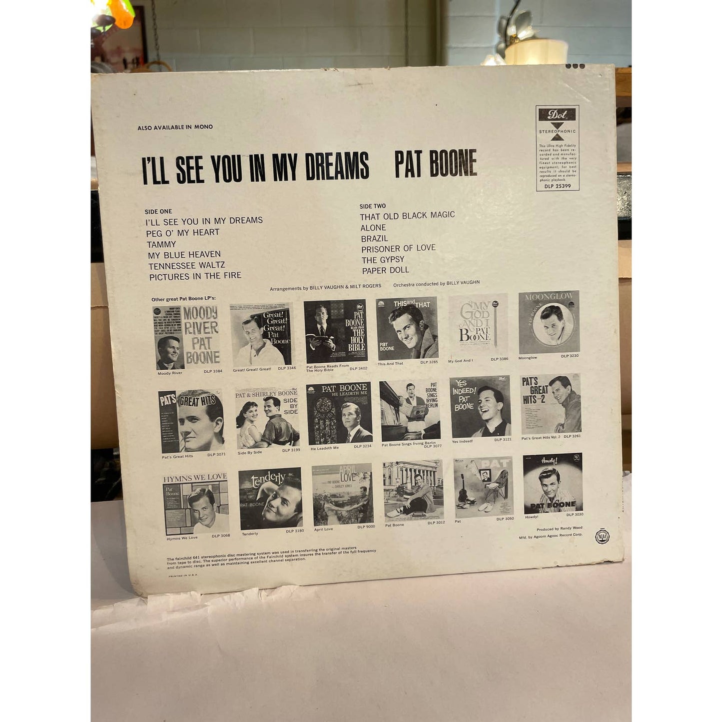 Pat Boone I’ll See You in my Dreams vinyl album