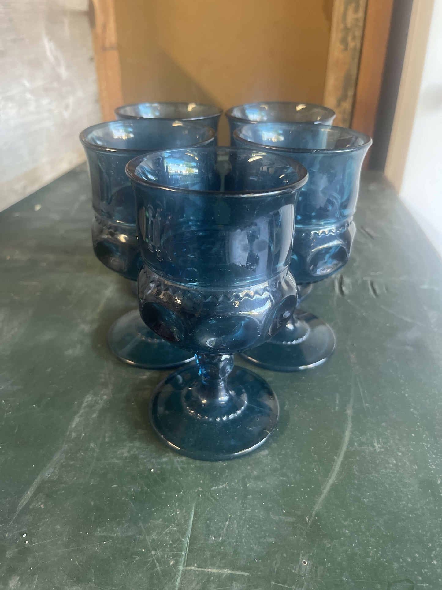 Indiana Glass Kings Crown Goblets